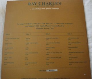 RAY CHARLES A MAN AND HIS SOUL DELUXE TWO ALBUM SET VINYL LP 1967 ABC RECORDS EX 2