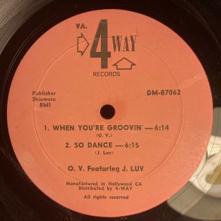 O.  V Featuring J Luv Rare Obscure Modern Soul 1987 80s Hip Hop Rap Boogie Private