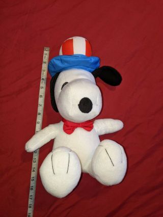 Peanuts Metlife Plush Snoopy Doll Uncle Sam Patriotic Hat America Usa 4th July