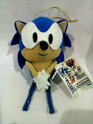 Vintage Sonic The Hedgehog Stringy 7 " Plush Doll 1992 Sega Prize Toy Japan H/t