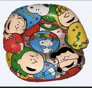 2001 Peanuts Celebration Child Inflatable Chair All Characters Factory Seal