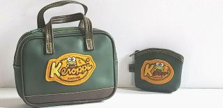 Sanrio Japan Vintage 1992 Rare Keroppi Faux Leather Mini Bag And Coin Purse