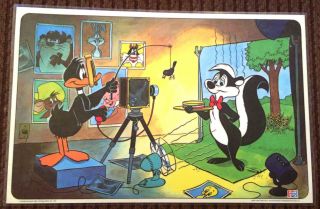 1976 Vintage Pepsi Warner Bros Cartoon Table Mat Daffy Duck & Pepé Le Pew
