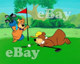 Rare Yogi Bear Cartoon Color Tv Photo Hanna Barbera Studios Boo Boo Golfing