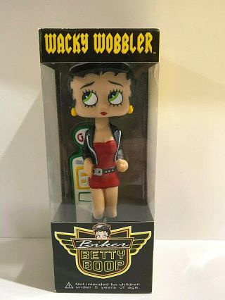 Funko Wacky Wobbler - Betty Boop Biker - Never Removed From Box -