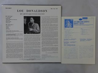 Lou Donaldson Quartet / Quintet / Sextet Blue Note BLP 1537 Japan VINYL LP 2