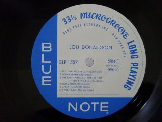 Lou Donaldson Quartet / Quintet / Sextet Blue Note BLP 1537 Japan VINYL LP 3