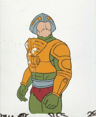 Vintage He - Man Motu Hand Painted Production Animation Cel - Man - At - Arms