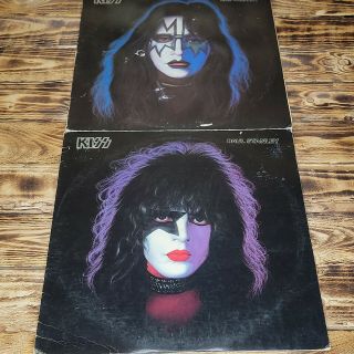 Kiss Paul Stanley & Ace Frehley Solo Album Vinyl Record 1978