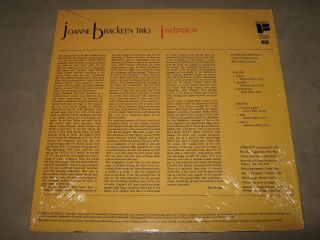 JOANNE BRACKEEN TRIO Invitation RARE STILL Vinyl LP 1978 UK FLP - 41044 2