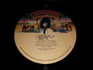 Paul Stanley KISS Solo Vinyl Lp With Poster & Army Order Form Insert Casablanca 2