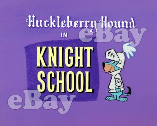 Rare Huckleberry Hound Cartoon Tv Photo Hanna Barbera Studios Title Card