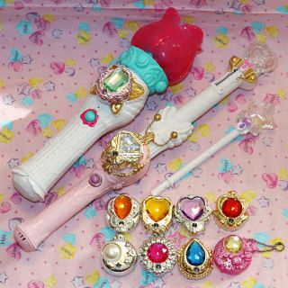 Maho Girls Witchy Pretty Cure Linkle Stick Rod Dx & Flower Echo Wand 10 Stone