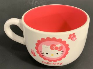 Hello Kitty Pink And White Ceramic Mug Single Sided Big Size