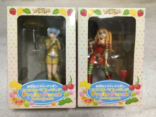 Sega Neon Genesis Evangelion Fruits Punch Rei & Asuka Figure Japan Authentic