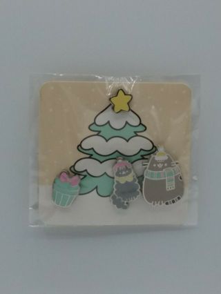 Pusheen Christmas Pins Set Of 4.  Winter 2017 Box Exclusive.  In Package