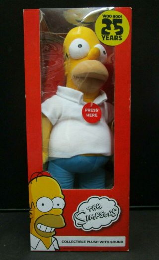The Simpsons Homer 25 Years Collectible Plush With Sound -