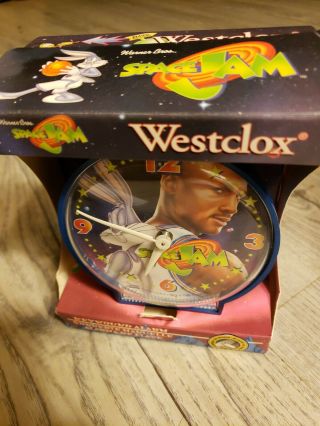 Vtg 1996 Westclox Warner Bros Space Jam Michael Jordan Bugs Alarm Clock