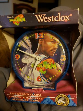 Vtg 1996 Westclox Warner Bros Space Jam Michael Jordan Bugs Alarm Clock 2