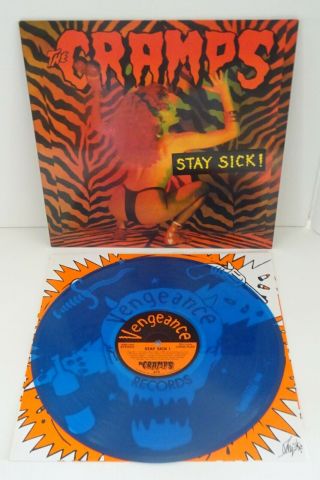 The Cramps Stay Sick Vengeance Blue Vinyl 2001 Lp W/co.  Inner Near