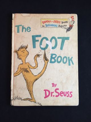 Vintage 1968 The Foot Book By Dr.  Seuss Children 