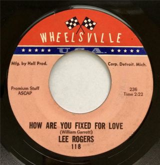 Northern Soul 45_lee Rogers_how Are You Fixed For Love_cracked Up Over You_hear