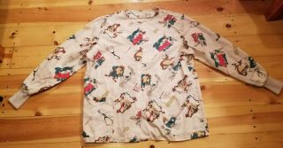 Bugs Bunny Warm Up Scrub Jacket By Looney Tunes 1997 Large