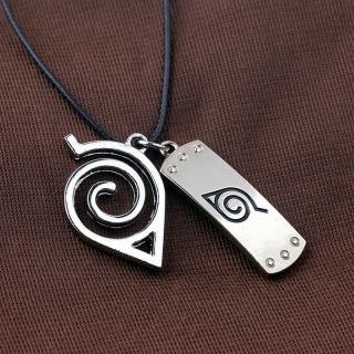 1pc Naruto Wooden Leaves Ninja Village Logo Necklace Pendant Cosplay Jewelry Toy