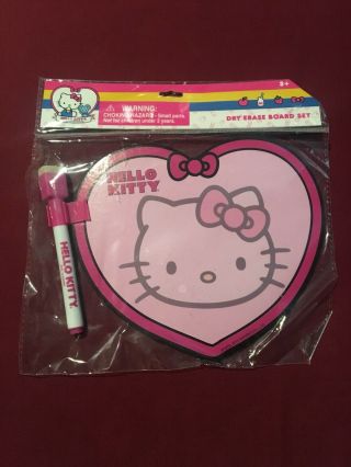 Nip Sanrio Hello Kitty Dry Erase Heart Shaped Board Set