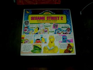 Sesame Street 2 Book & Record Vinyl Lp Orig Cast Ctw Warner Bros 1971