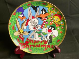 Merry Christmas Warner Brothers Looney Tunes 1991 Limited Edition Plate