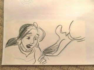 Disney Production Drawing From " Aladdin " Jasmine Al 77