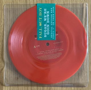 Rare Fall Out Boy - Sugar,  We’re Goin Down Special Edition Red Vinyl 7 " Uk 2006