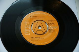 The Sweet - Hell Raiser / Burning - Uk 1972 A Label Demo 7 " - Rca 2357 Ex