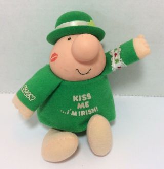 Ziggy St Patricks Day Plush Doll 7 " Vintage 1988 Irish Green Kiss Me I’m Irish