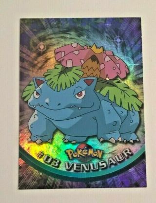 Topps Pokemon Series 1 Tv Animation Holo Rainbow Foil Rare Venusaur 3