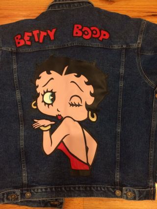 Vintage Betty Boop American Toons Large Denim Jean Jacket