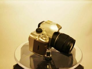 Tomy Takara Pentax K - R Dslr Camera Style Keychain Silver Brown
