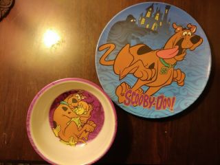 Vintage Zak Design Scooby Doo And Shaggy Plate And Bowl