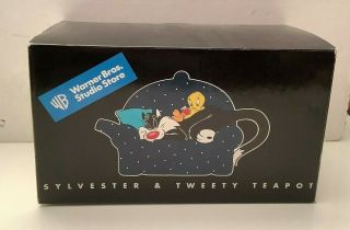 1998 Warner Bros Studio Store Looney Tunes Sylvester & Tweety Teapot -