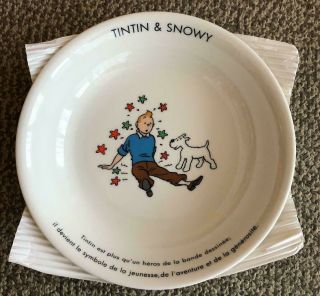 Restock Item Tintin Snowy Dish Plate Ceramic Limited Item ④ F/s