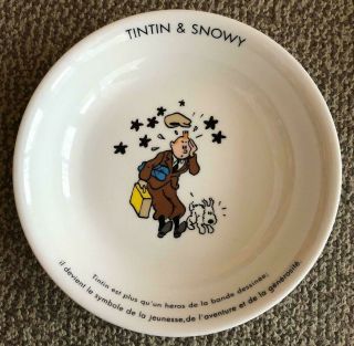 Restock Item Tintin Snowy Dish Plate Ceramic Limited Item ③ F/s
