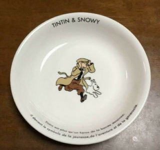 Restock Item Tintin Snowy Dish Plate Ceramic Limited Item ① F/s