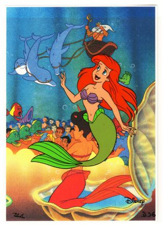 Disney Little Mermaid Hand Painted Animation Production Cel