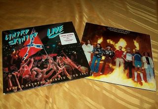 2 Lynyrd Skynyrd Street Survivors (flames Cover) & Live Both Are Nm