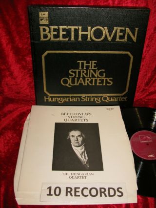 1966 Uk Nm 10 Lp Sls 857 Stereo Beethoven The String Quartets Hungarian Quartet