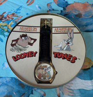 Nib Armitron Looney Tunes Rabbit Of Seville Watch Bugs Bunny & Elmer Fudd