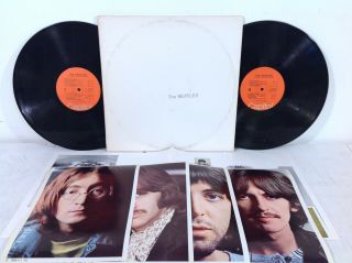 The Beatles - White Album - Capitol 1976 Gtfld 2xlp W/ Poster & Portraits
