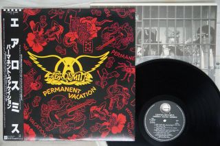 Aerosmith Permanent Vacation Geffen P - 13557 Japan Obi Vinyl Lp
