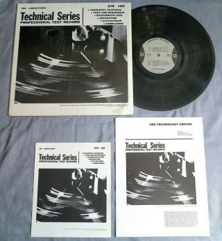 Cbs Laboratories Professional Test Record Str 100 Two Inserts Shrink Issue 3
